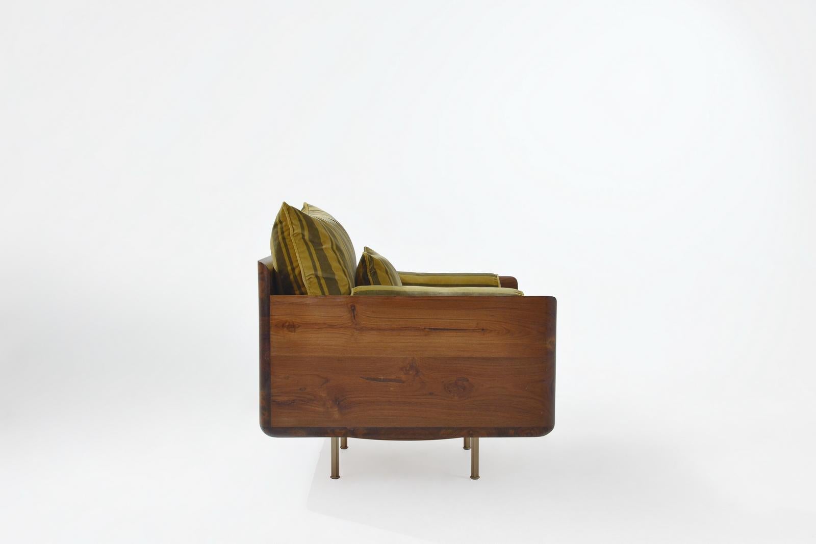Contemporary One Seater Lounge Chair Swivel, reclaimed Hardwood by P. Tendercool 'In stock'  For Sale