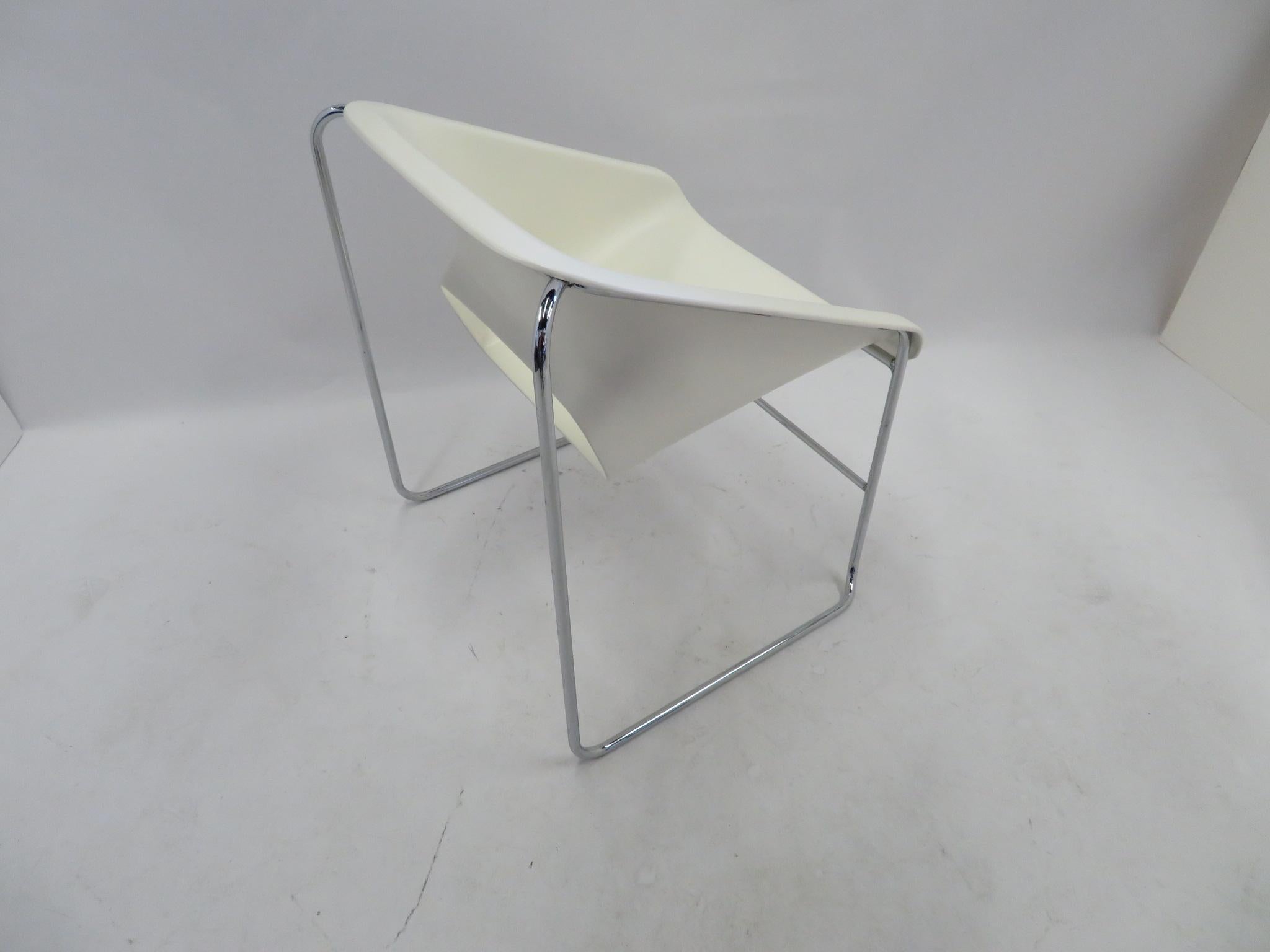 One Set 4 Space Age Modern Lotus Series Chairs Paul Boulva, Artopex Canada 1970s 3