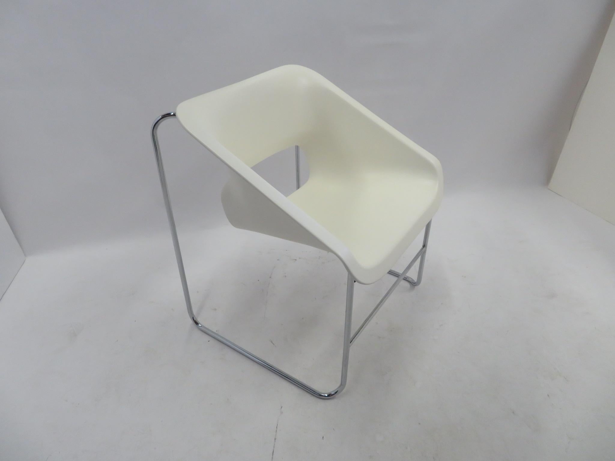 One Set 4 Space Age Modern Lotus Series Chairs Paul Boulva, Artopex Canada 1970s 4
