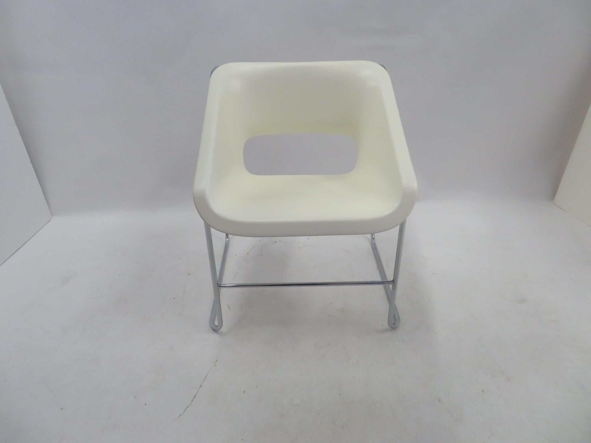 One Set 4 Space Age Modern Lotus Series Chairs Paul Boulva, Artopex Canada 1970s 5