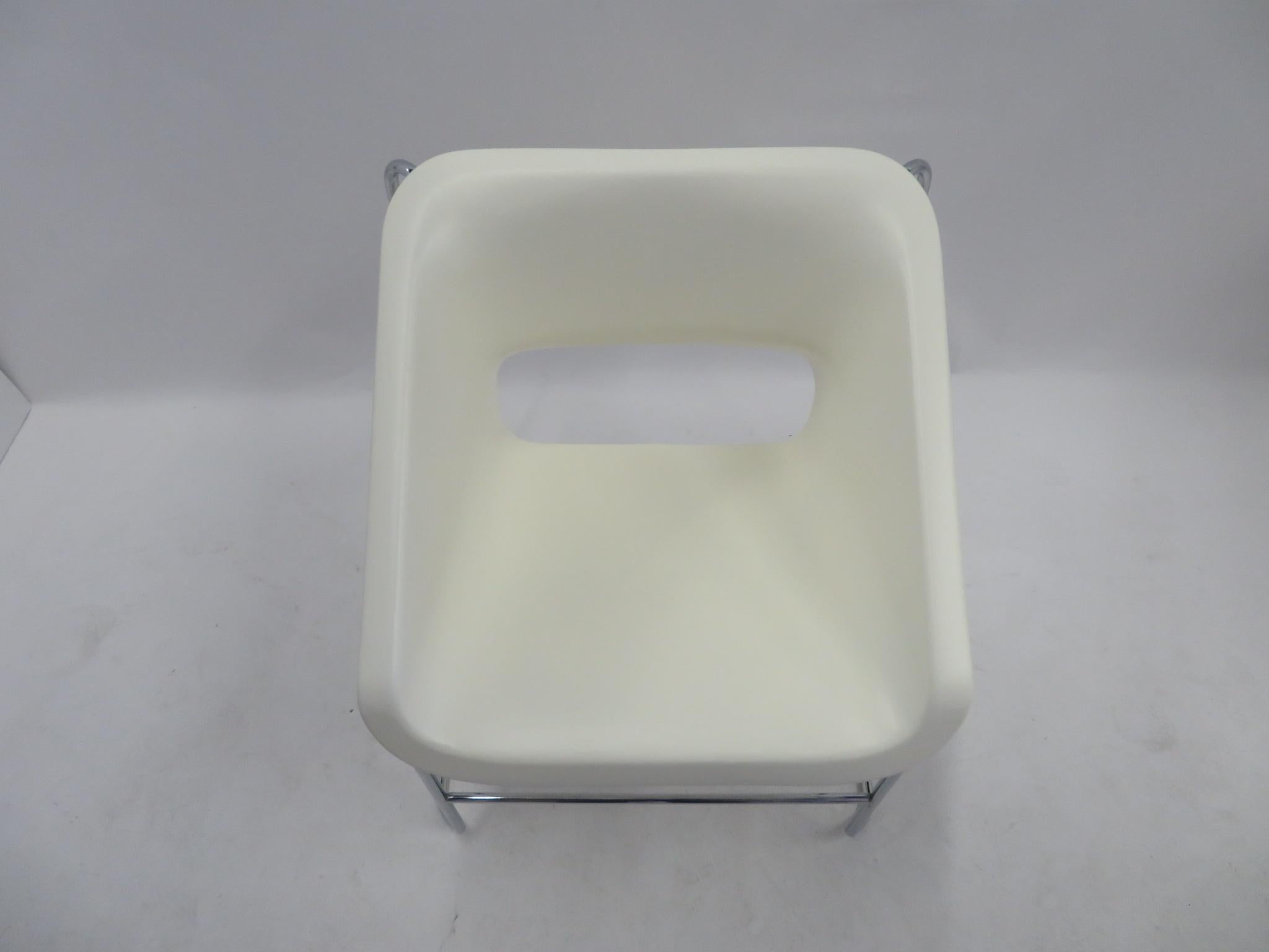 One Set 4 Space Age Modern Lotus Series Chairs Paul Boulva, Artopex Canada 1970s 6