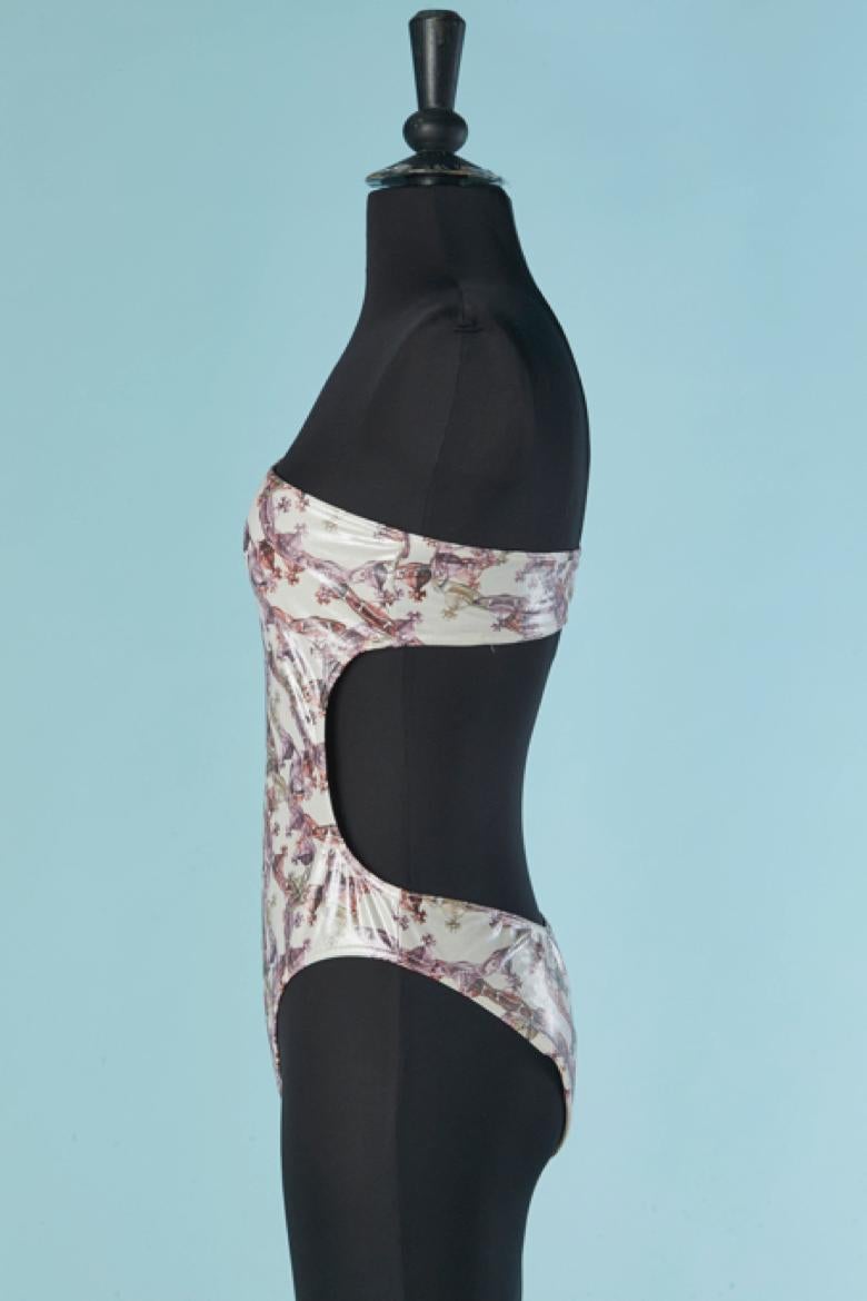 Bedruckter Badeanzug mit einer Schulter VIVIENNE WESTWOOD im Zustand „Hervorragend“ im Angebot in Saint-Ouen-Sur-Seine, FR