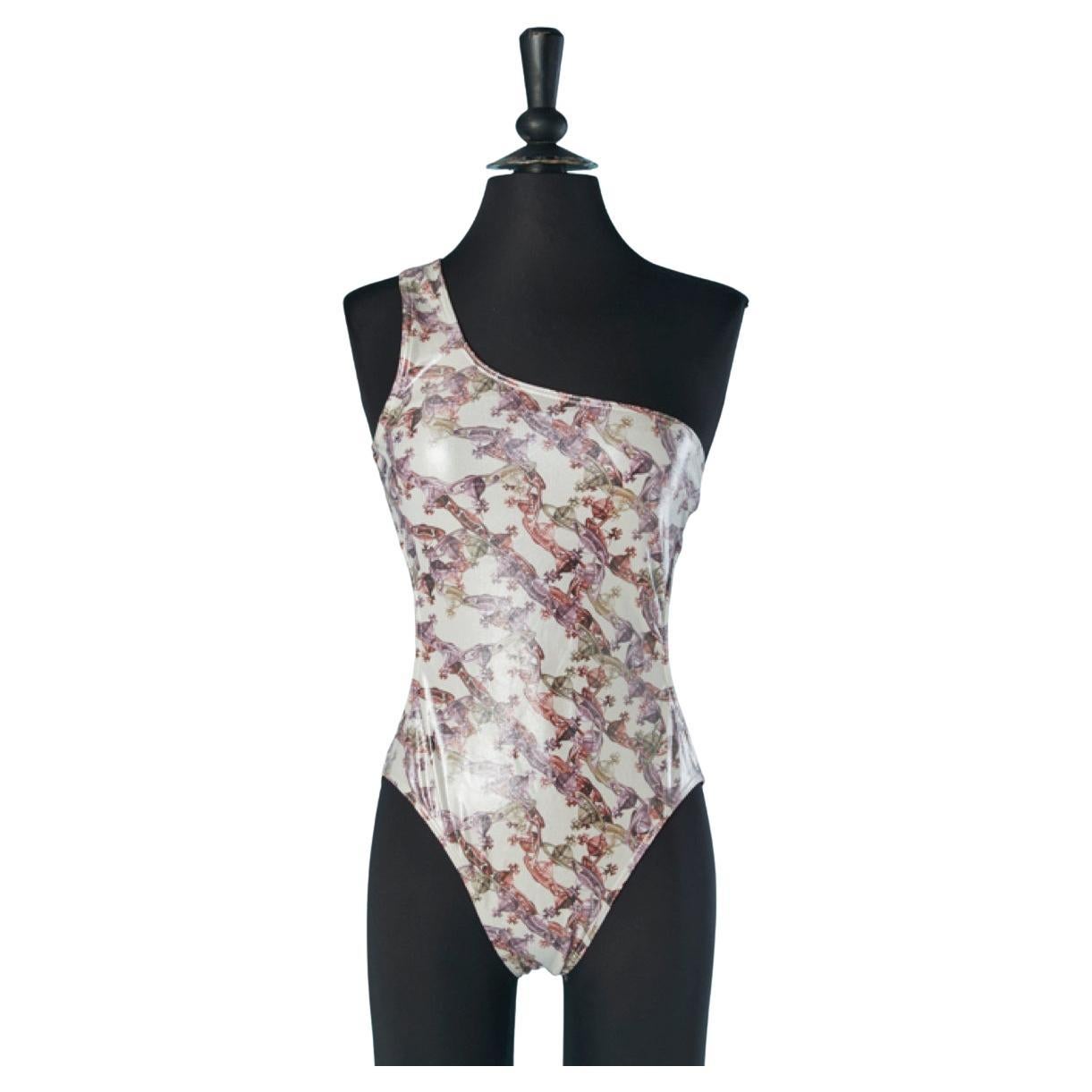 Bedruckter Badeanzug mit einer Schulter VIVIENNE WESTWOOD im Angebot