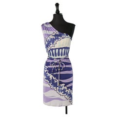 Robe asymétrique en jersey de soie imprimé Emilio Pucci
