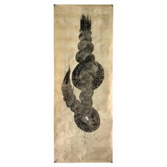 One stroke calligraphy painting of Dragon . 20th century Zen calligraphy