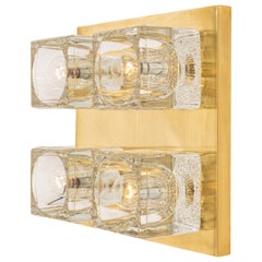 One Stunning Glass Flushmount by Peill & Putzler, Germany, 1970s