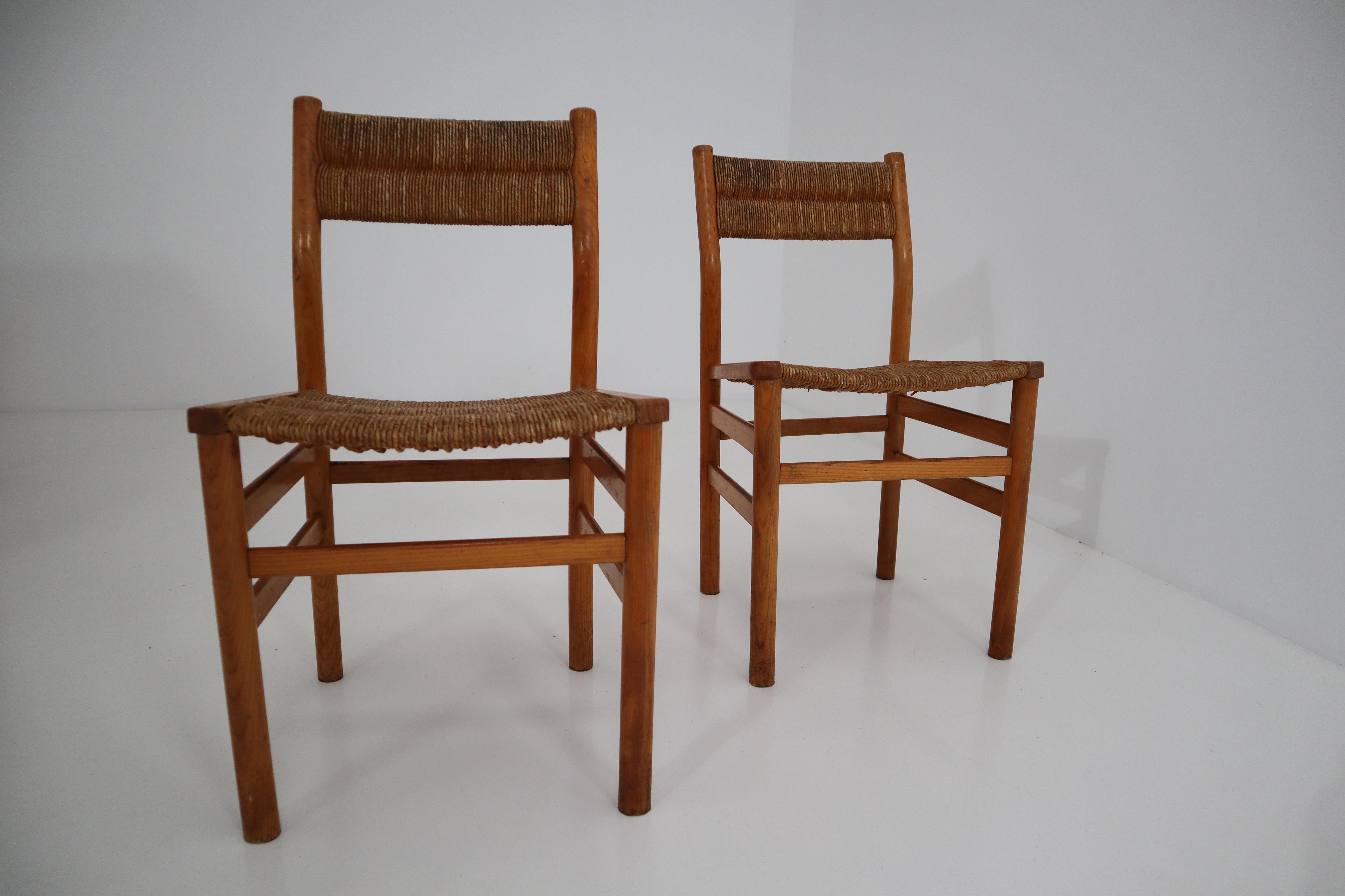 One Table, Six Chairs and Two Stools by Pierre Gautier Delaye, France, 1960s 6