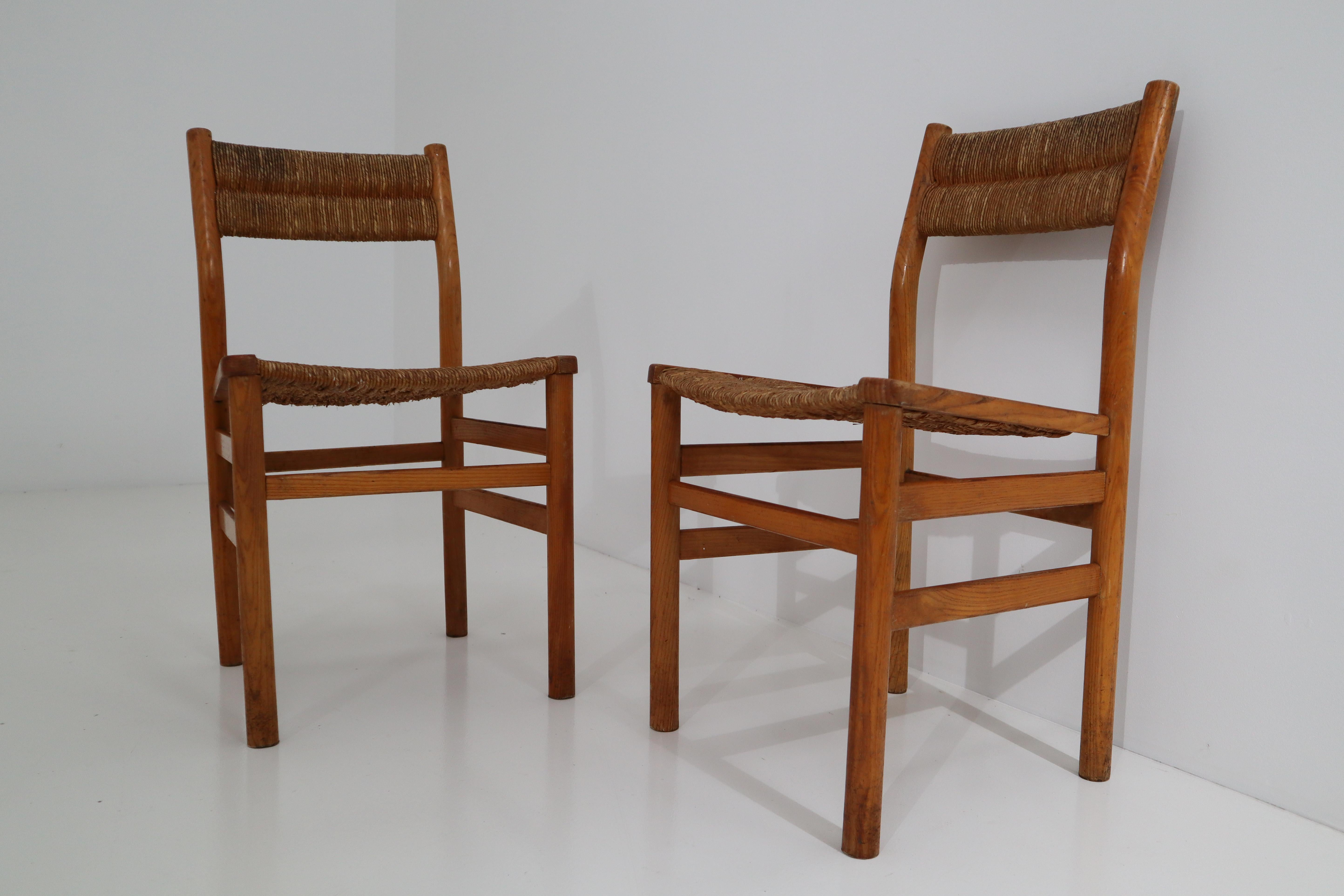 One Table, Six Chairs and Two Stools by Pierre Gautier Delaye, France, 1960s 9