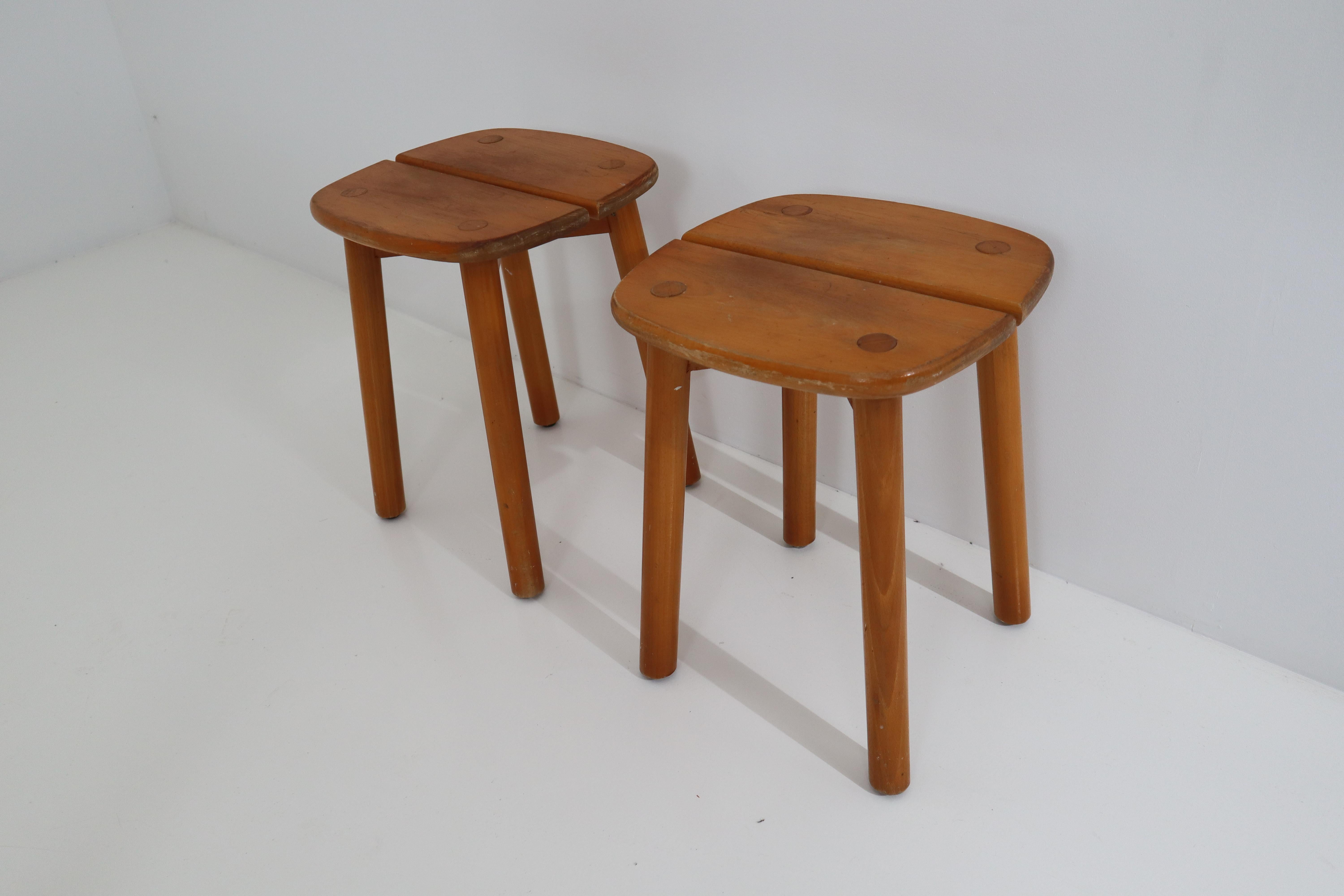 One Table, Six Chairs and Two Stools by Pierre Gautier Delaye, France, 1960s 10