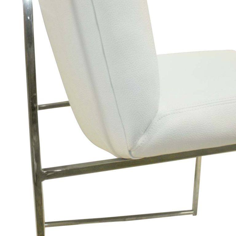 Late 20th Century One Thin Series High Back Leather and Chrome Chair Designed by Milo Baughman