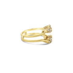 One Third Carat Leaf Style Diamond Ring Guard & Enhancer