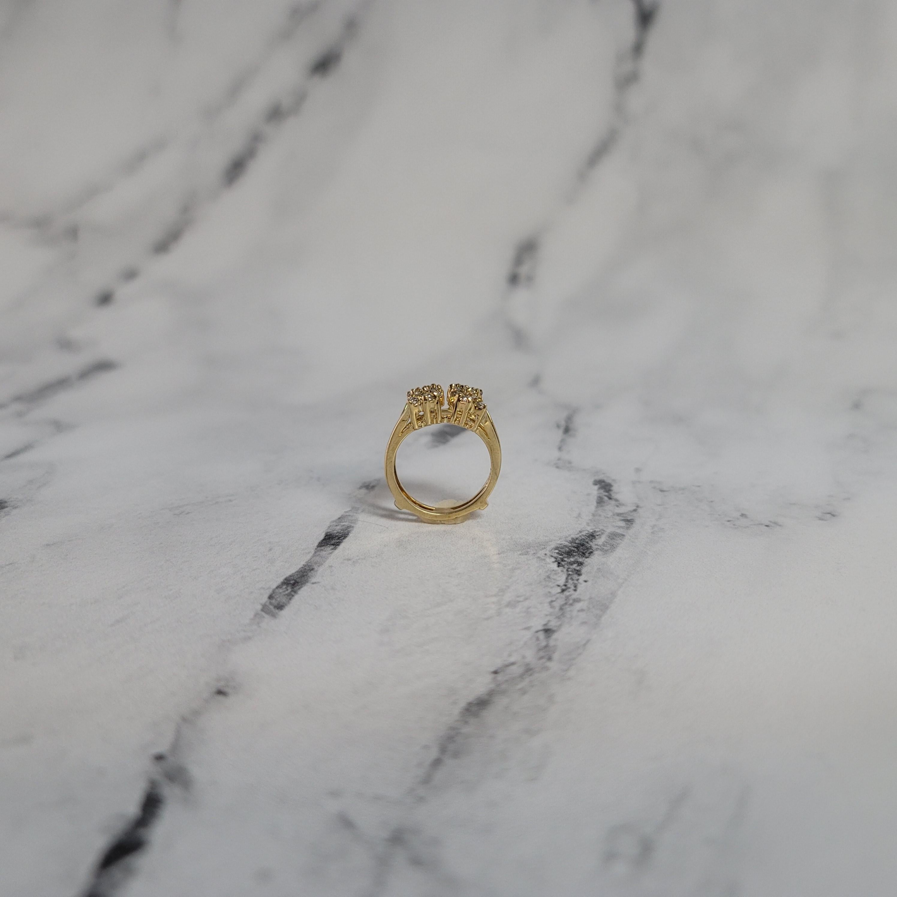 Ein Dritter Karat Blattstil Diamantring Guard & Enhancer für Damen oder Herren im Angebot