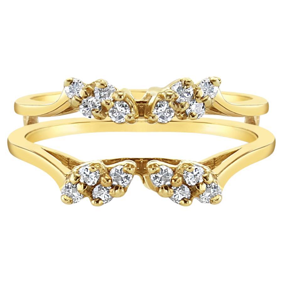 One Third Carat Leaf Style Diamond Ring Guard & Enhancer