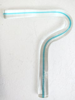 One Venini Alphabet Letters "Neon" Massimo Vignelli Design Years 1984