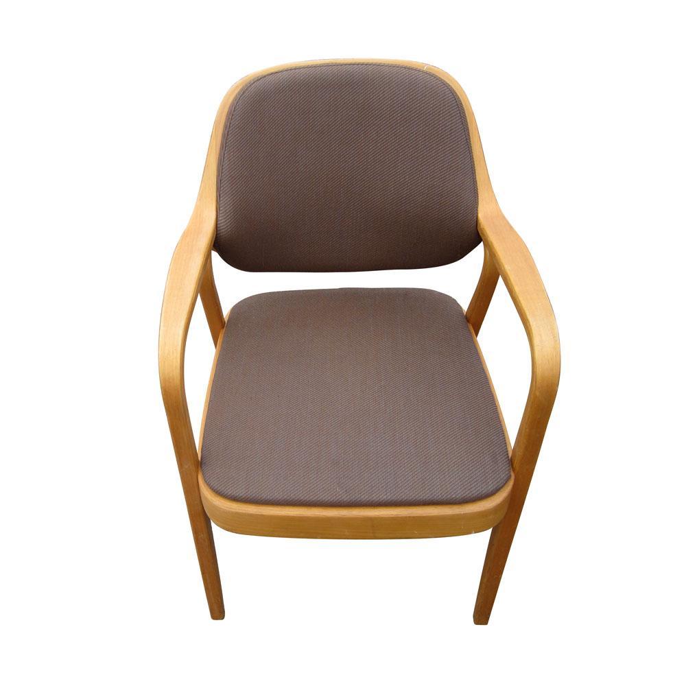 American One Vintage Knoll Don Petitt Model #1105 Oak Armchair
