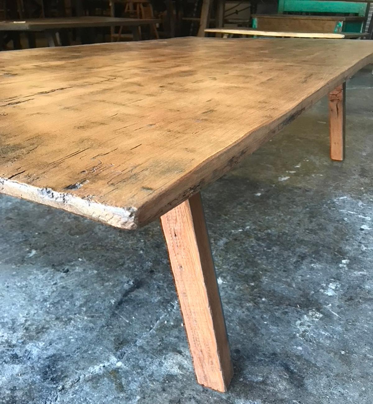 20th Century One Wide Board Coffee Table For Sale