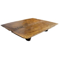 One Wide Board Coffee Table with Iron Detail