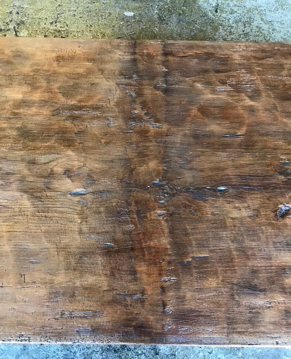One Wide Board Hand Hewn Coffee Table For Sale 4