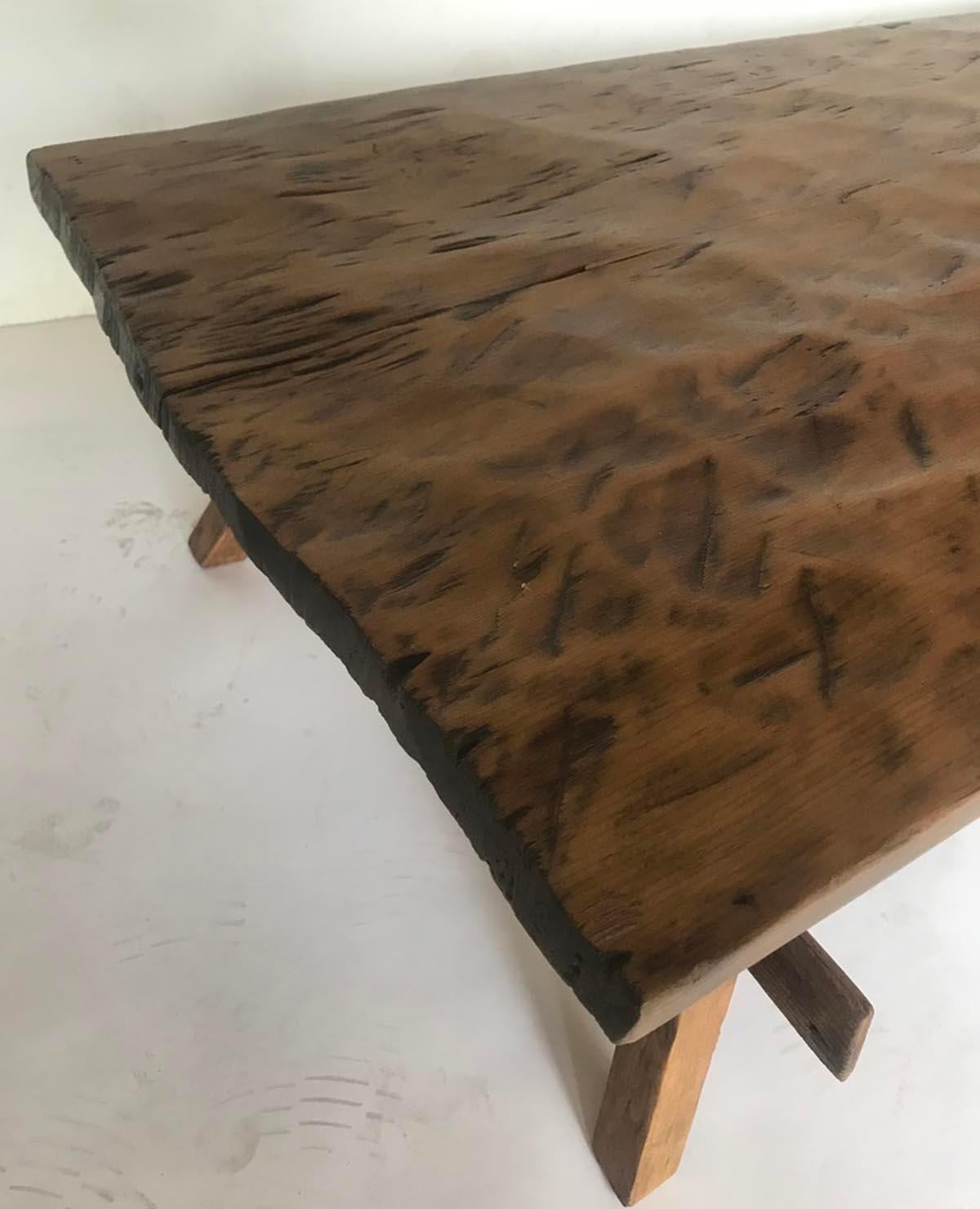 20th Century One Wide Board Rustic Coffee Table