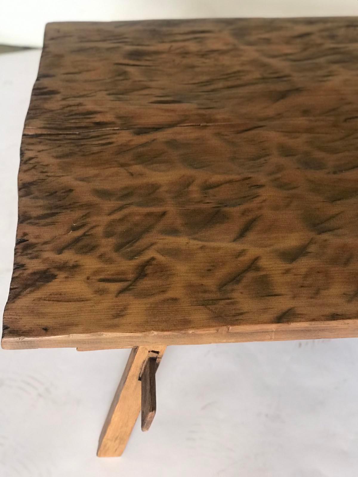 Wood One Wide Board Rustic Coffee Table