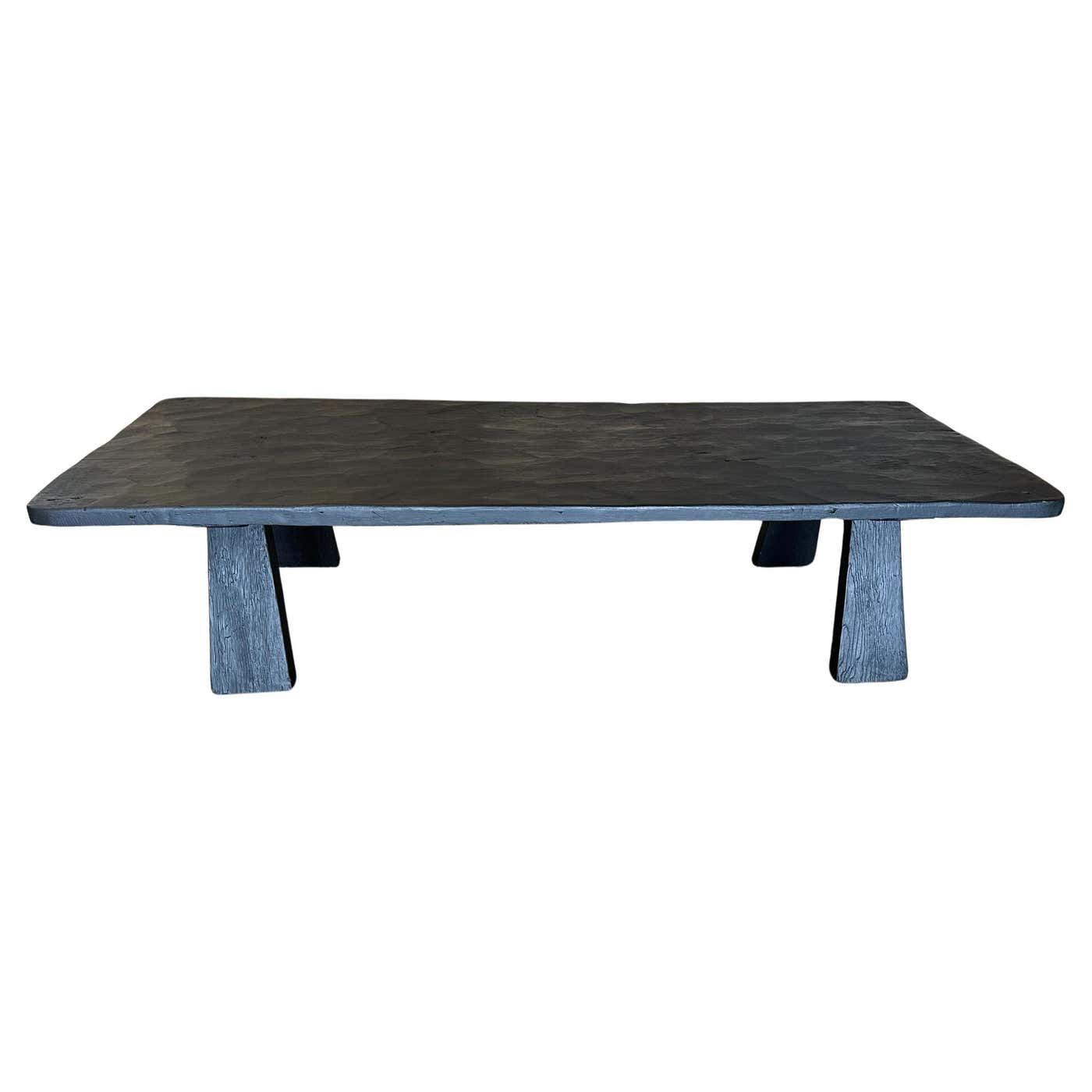 One Wide Board Rustic Espresso Color Coffee Table For Sale at 1stDibs
