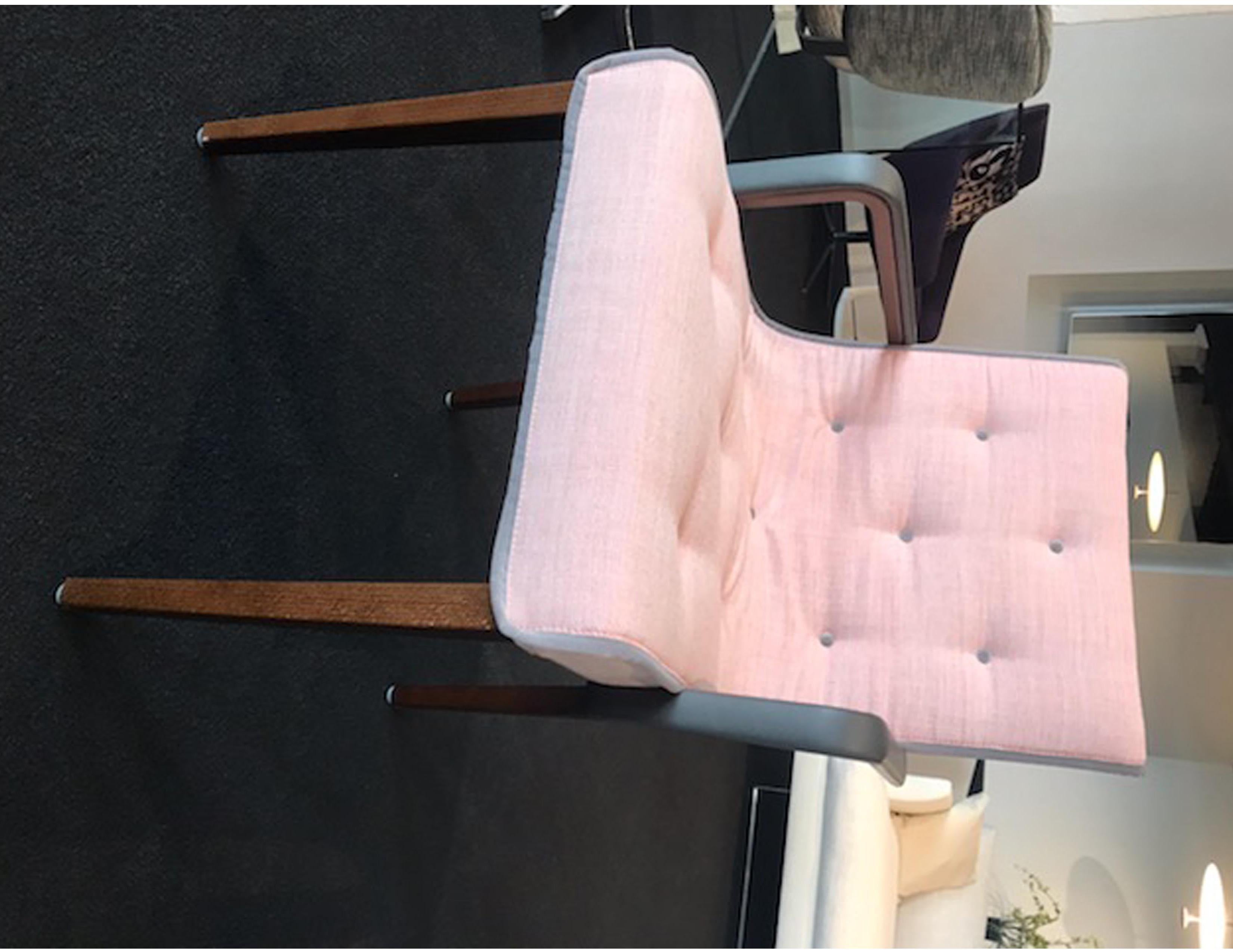 Fabric ONE Wittmann Pink Leslie Armchair in STOCK For Sale