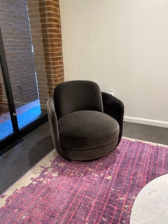 ONE Wittmann Velvet Miles Lounge Chair by Sebastian Herkner in STOCK