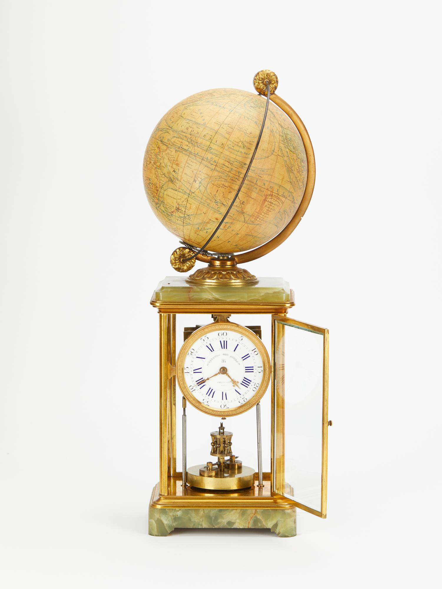 glass globe clock