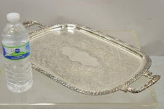 Oneida Community Ltd Henley Floral Decorated 20" Twin Handle Platter Tray