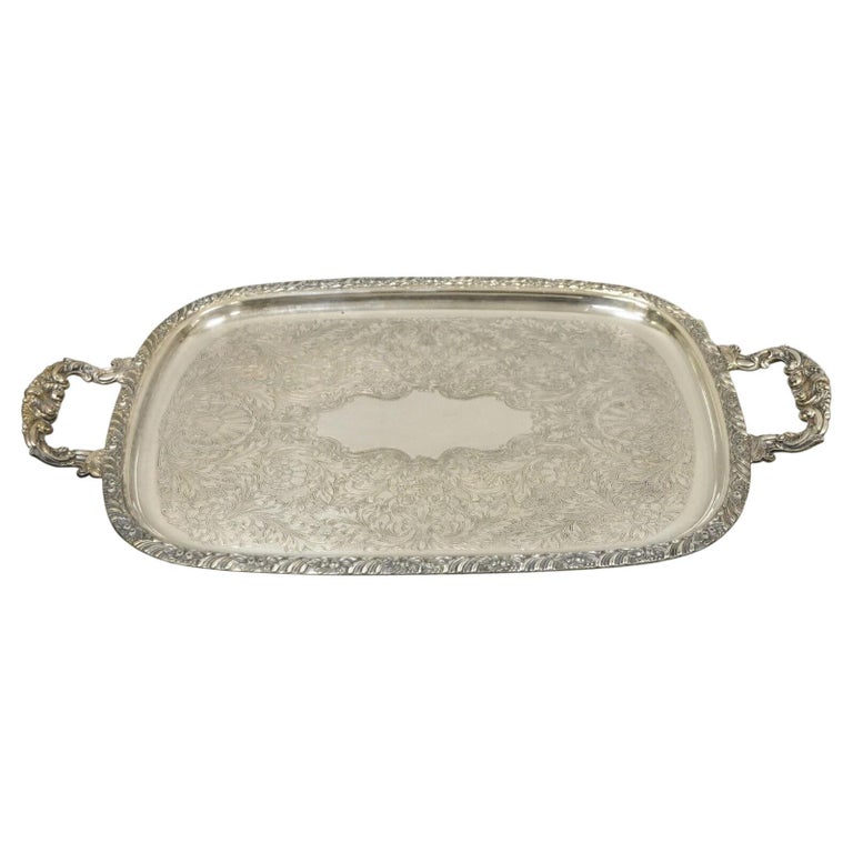 Oneida Community Ltd Henley Floral Decorated 20" Twin Handle Platter