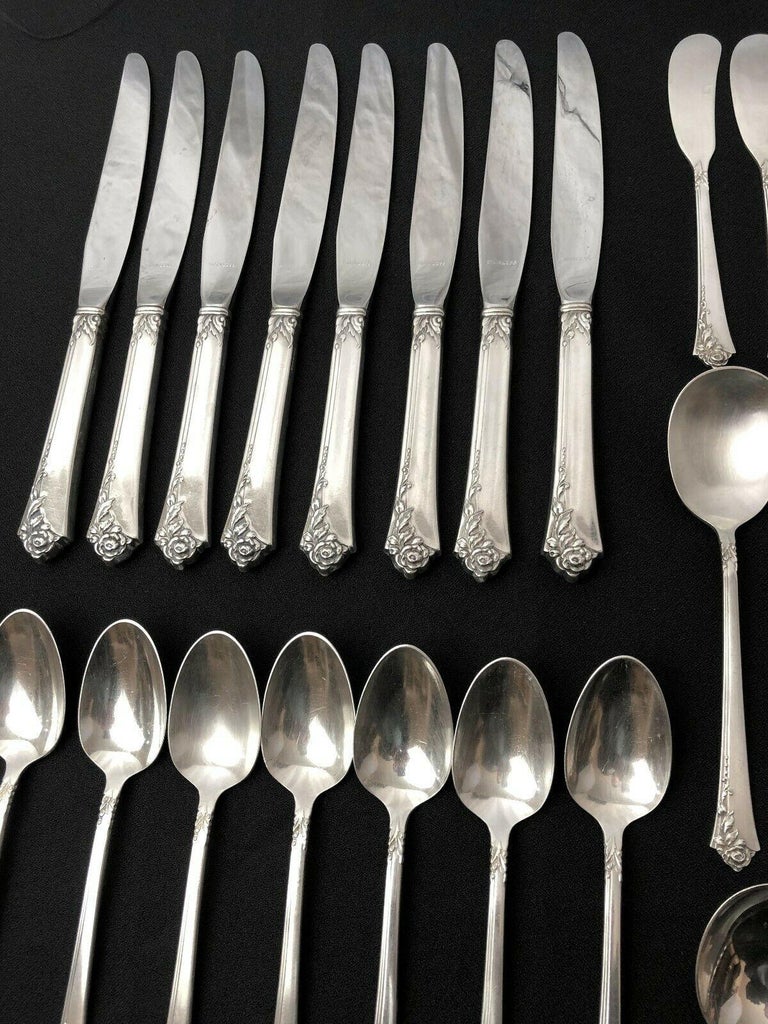 Oneida Heirloom Silver Sterling Silver Flatware Service for Eight