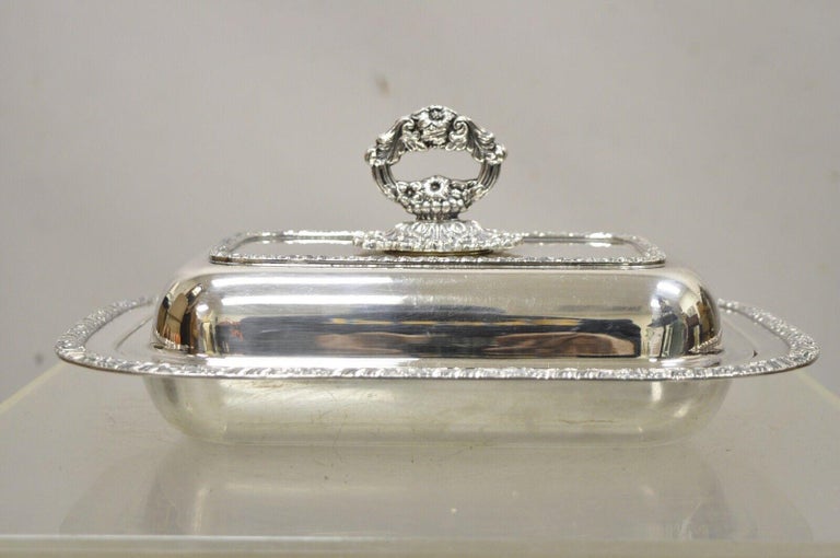 Oneida Henley Community Silver Plated Lidded Serving Dish Platter For