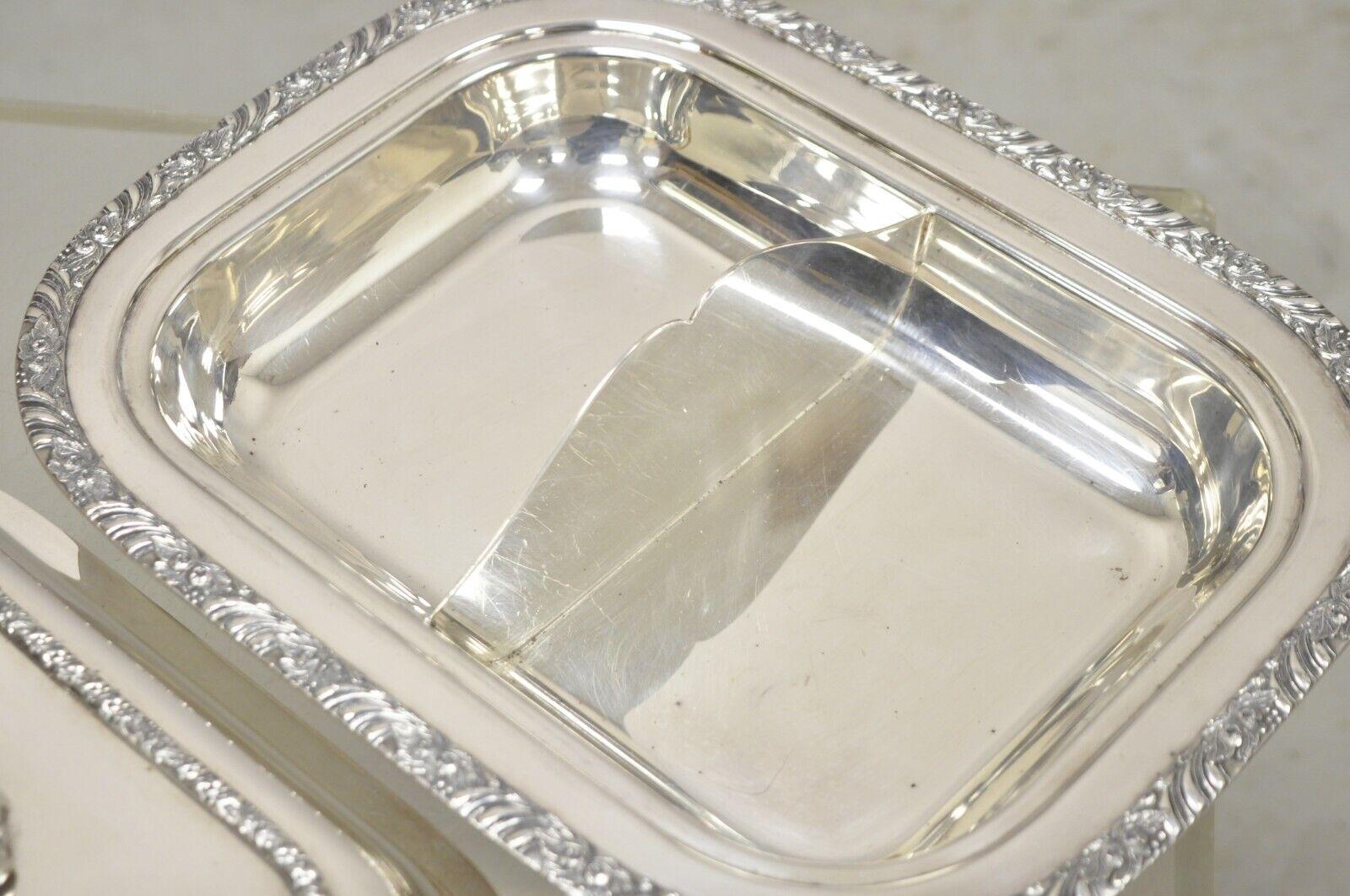 Oneida Henley Community Silver Plated Lidded Serving Dish Platter (plat de service à couvercle) en vente 1