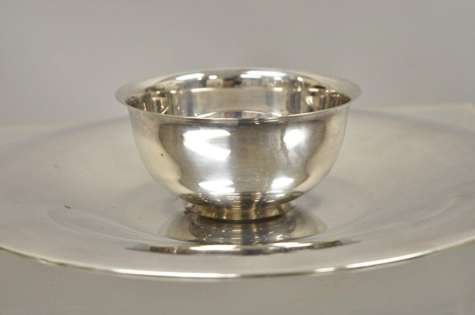 oneida silver platter with bowl