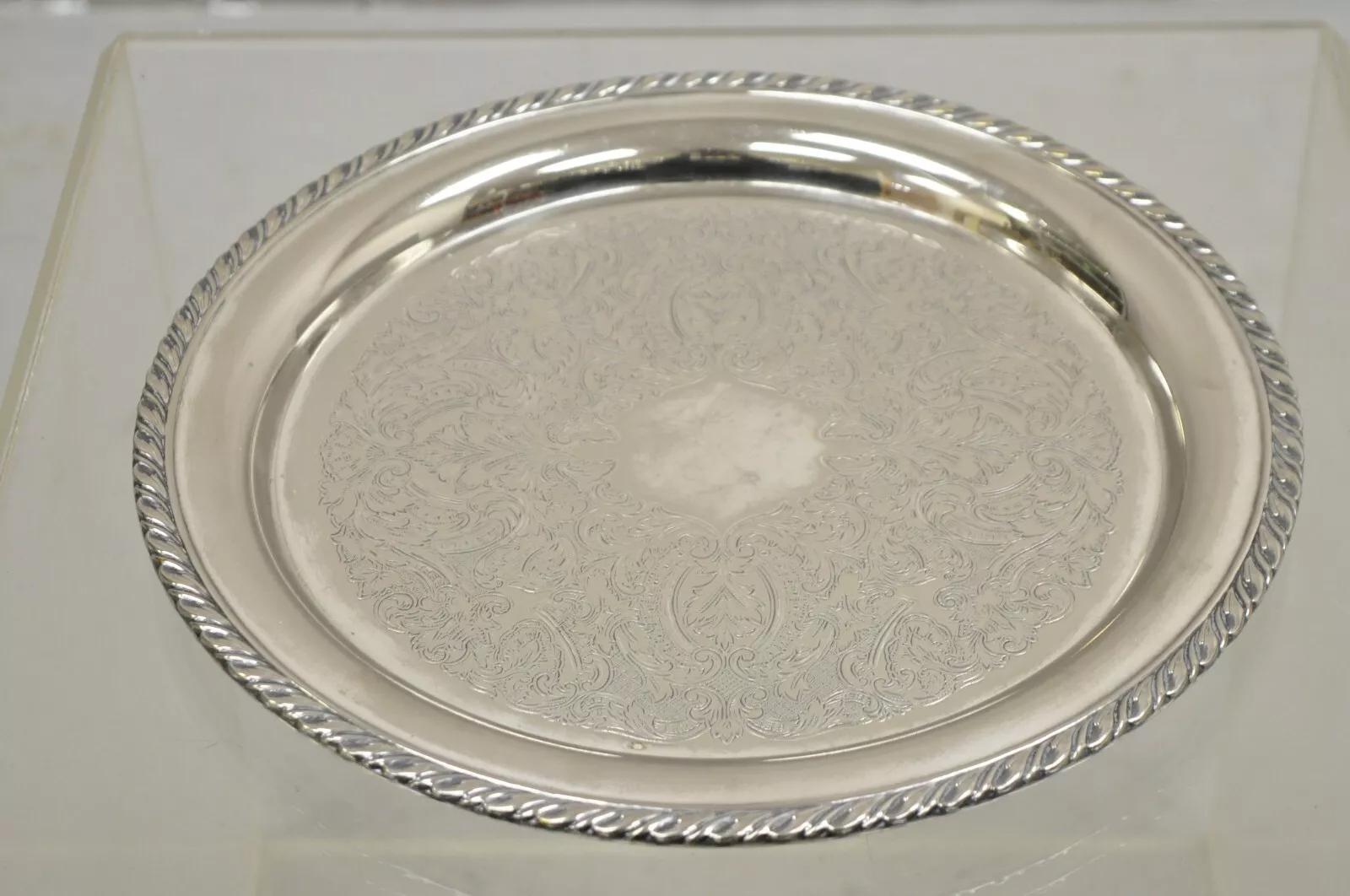 Bandeja para servir redonda de estilo victoriano de 12
