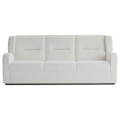 O'neill 3-Seat Sofa in White with Black Lacquer Plinth