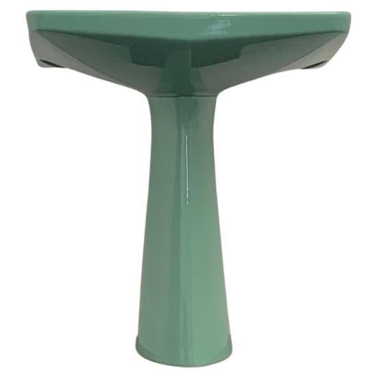 Oneline Sea Green Washbasin by Gio Ponti for Ideal Standard, 1953 For Sale