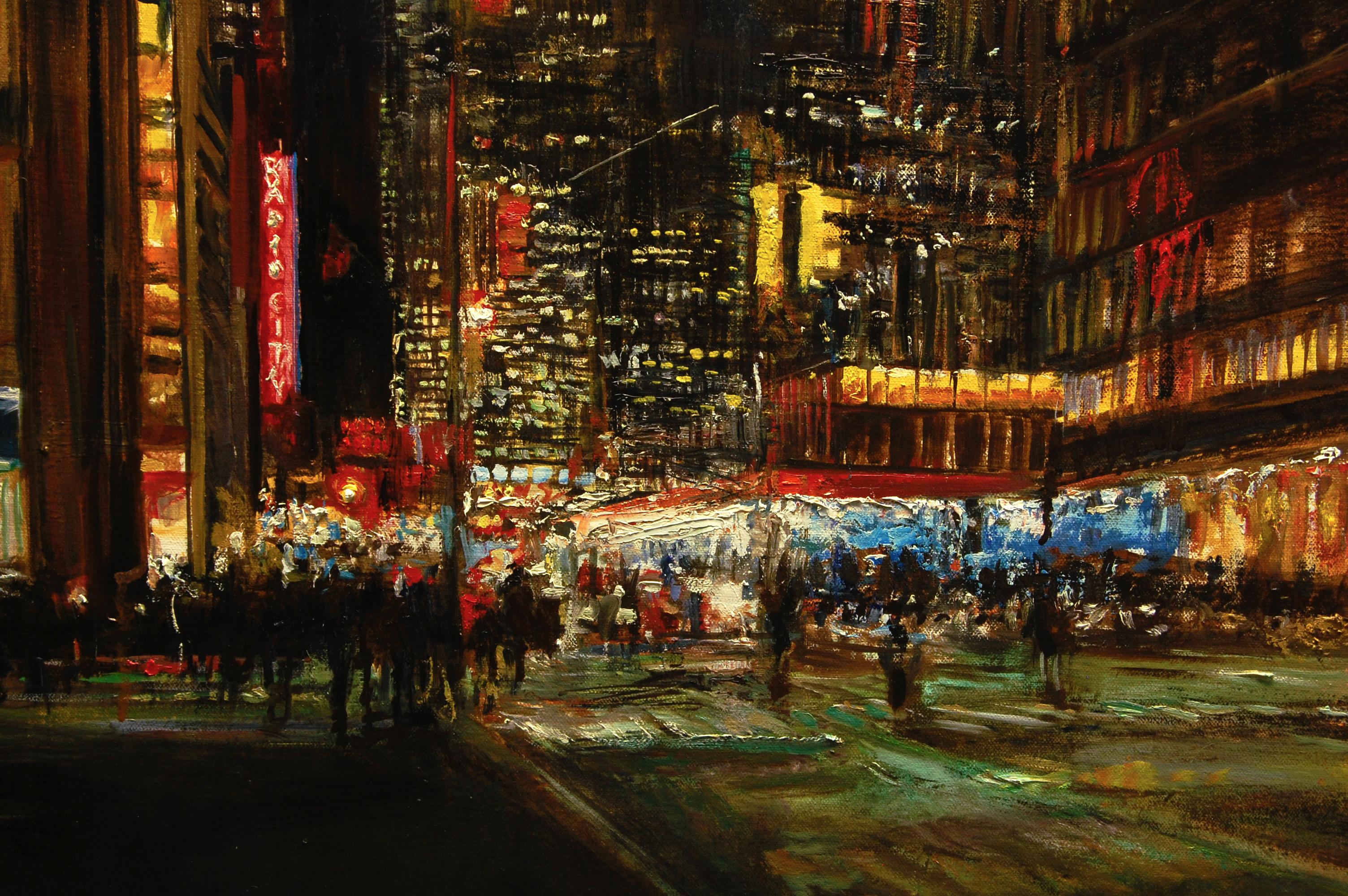 7th Avenue, Pittura a olio in vendita 1