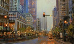 All Red Lights, Oil Painting