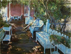Bed and Breakfast Porch, Oil Painting