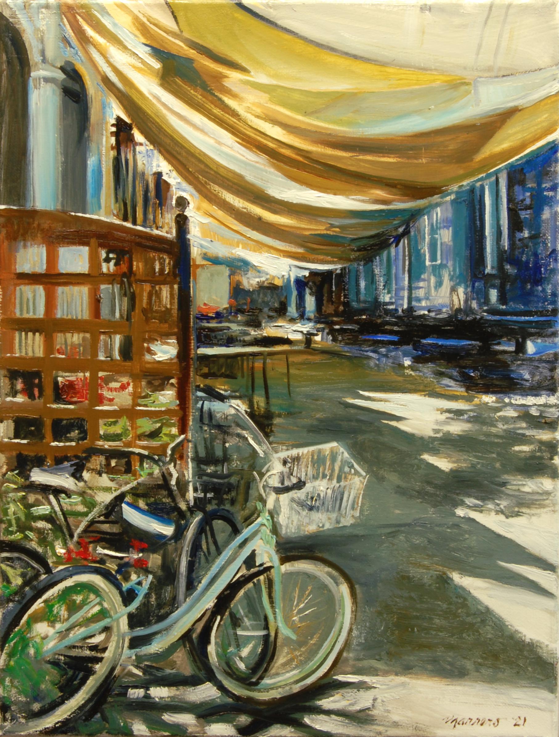 Onelio Marrero Interior Painting - Bicycles, Oil Painting