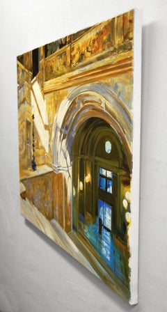 Boston Public Library Grand Staircase, Oil Painting