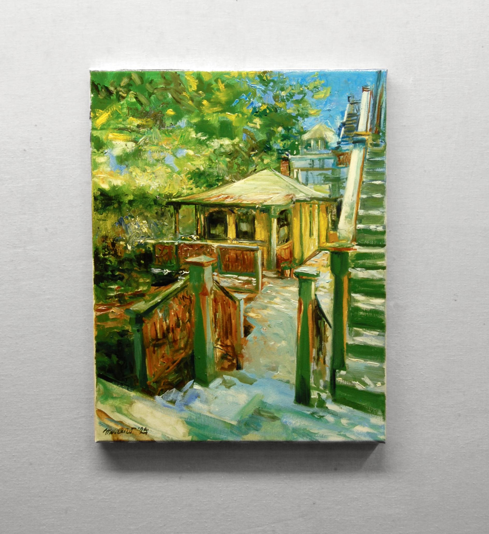 Bungalow di Cape May, Pittura a olio - Painting Impressionismo di Onelio Marrero