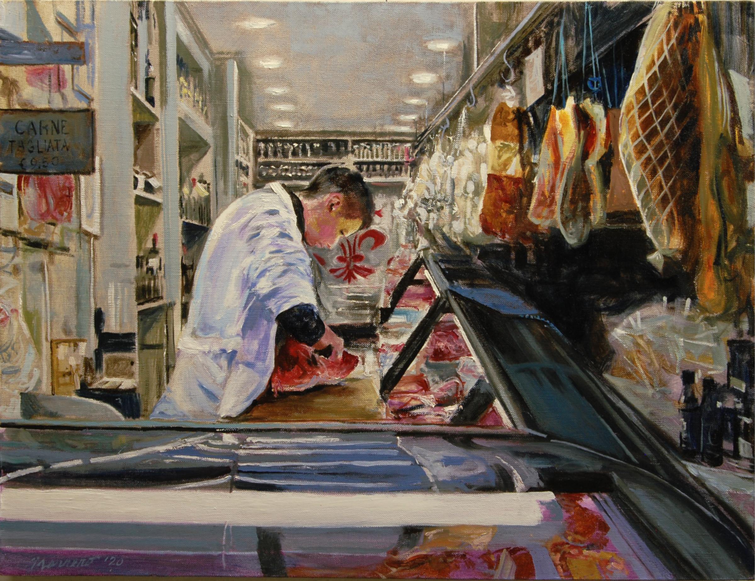 Onelio Marrero Still-Life Painting - Carne Tagliata, Oil Painting