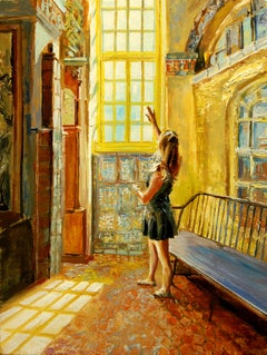 Docent du château de Fonthill, peinture à l'huile
