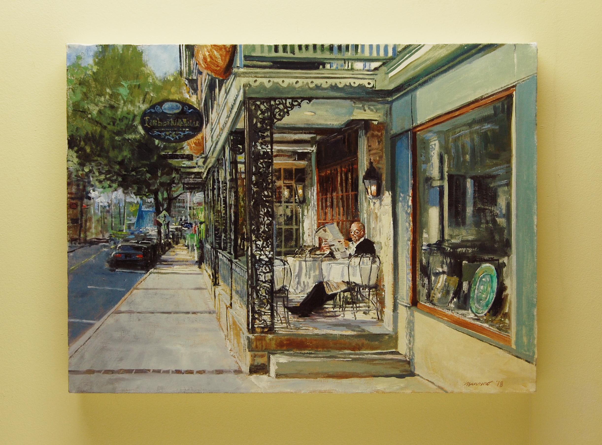 <p>Artist Comments<br />This painting depicts a historic road in Lambertville, NJ that leads to New Hope in Pennsylvania. My wife and I enjoy visiting both locations because they feature antique shops, art galleries, craft shops and bustling