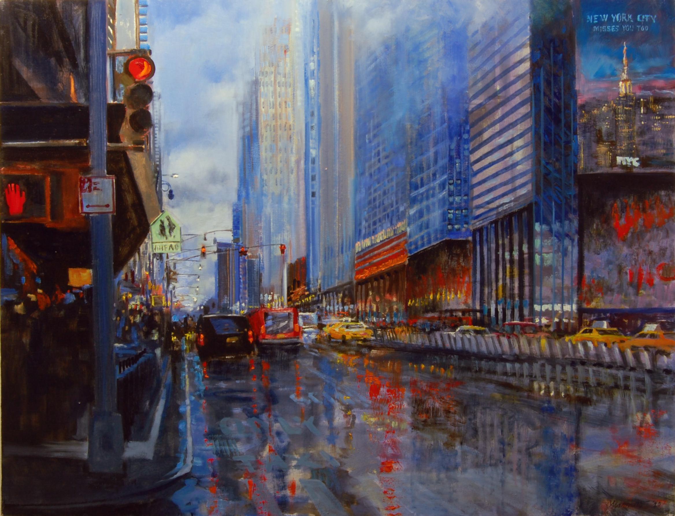 New York Misses You Too, Oil Painting - Art by Onelio Marrero