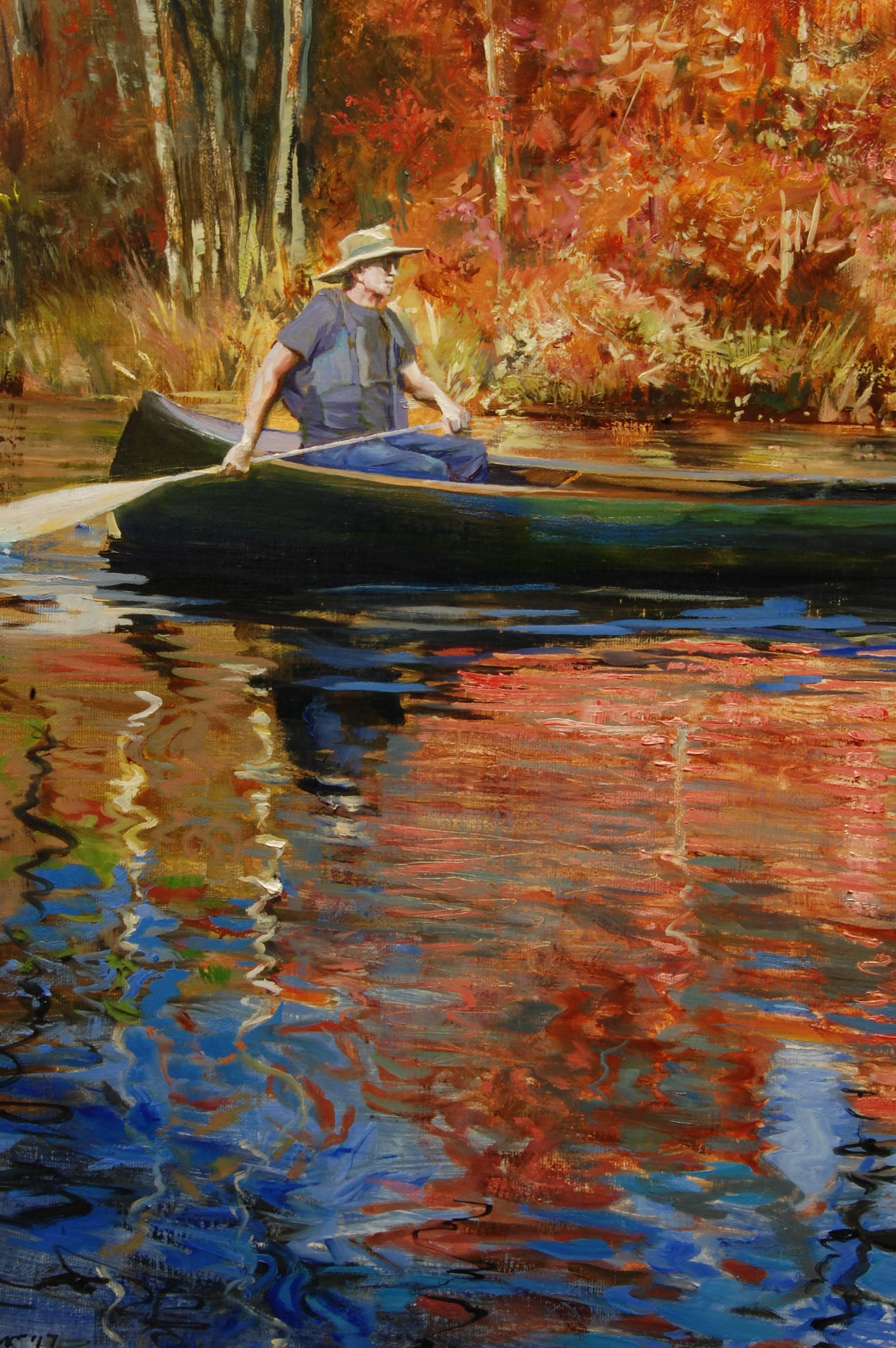 Slicing Fall Colors, Oil Painting 1