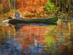 Slicing Fall Colors, Oil Painting