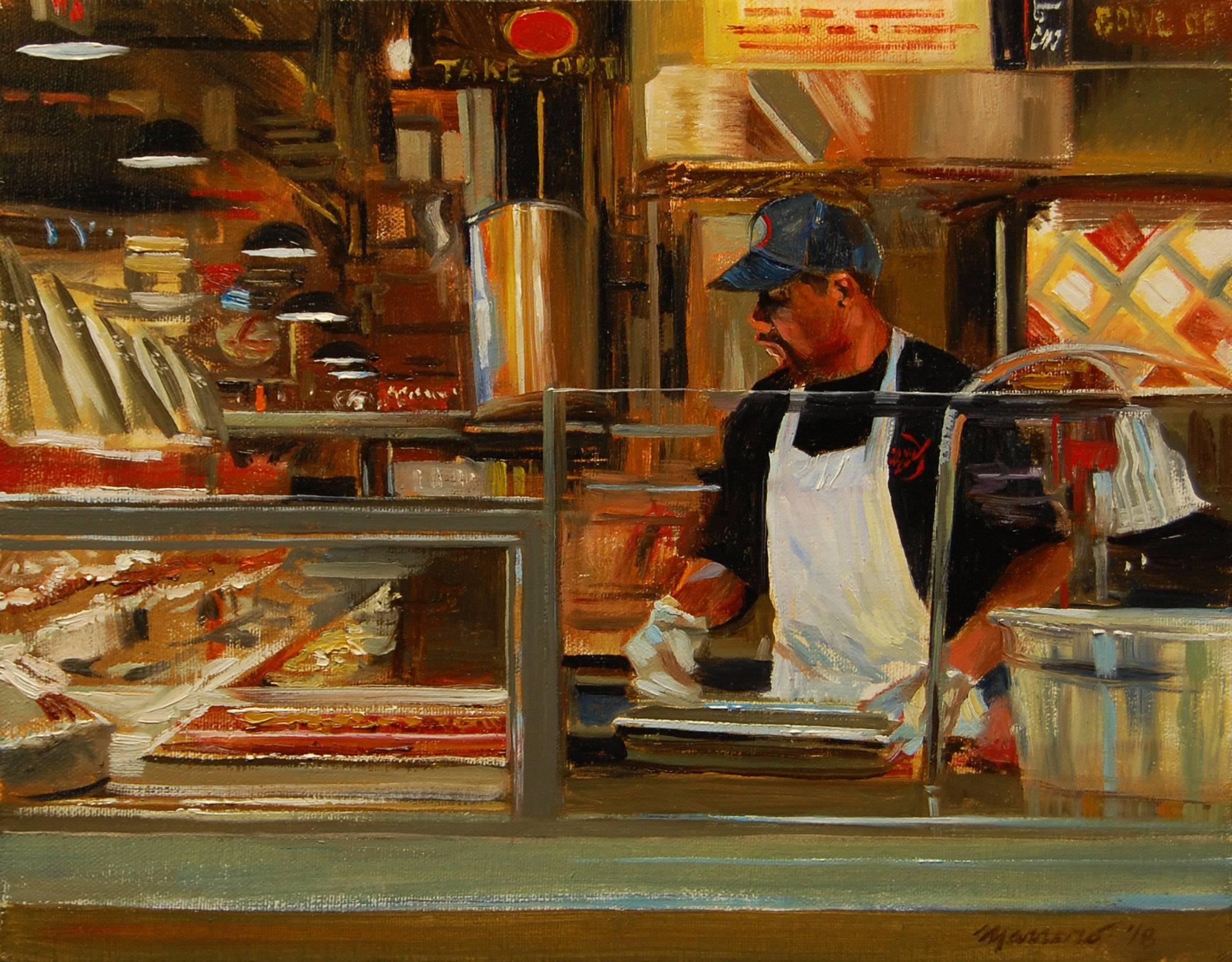 Onelio Marrero Figurative Painting - Take Out